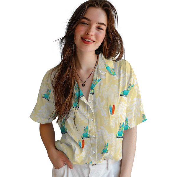 Surf Tropical Leaf Hawaiian Shirt Trendy