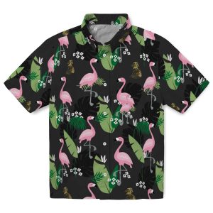 Tactical Flamingo Leaf Motif Hawaiian Shirt Best selling