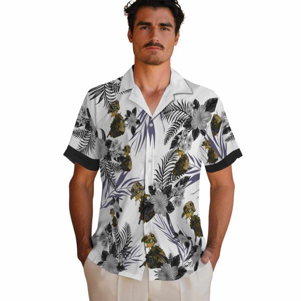 Tactical Patriotic Hibiscus Design Hawaiian Shirt High quality