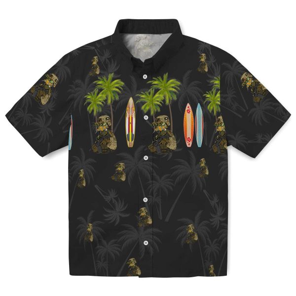 Tactical Surfboard Palm Hawaiian Shirt Best selling 1