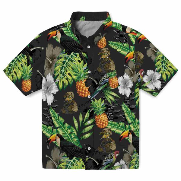 Tactical Toucan Hibiscus Pineapple Hawaiian Shirt Best selling