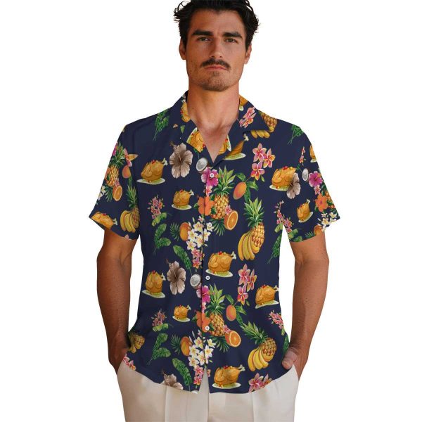 Thanksgiving Hibiscus And Fruit Hawaiian Shirt High quality