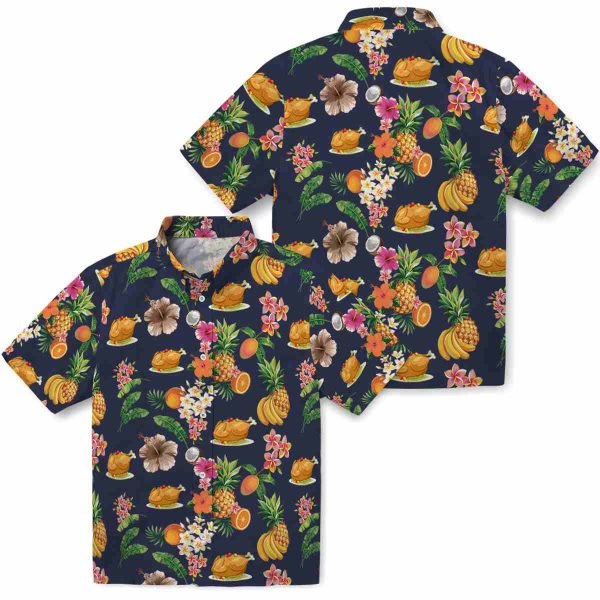 Thanksgiving Hibiscus And Fruit Hawaiian Shirt Latest Model