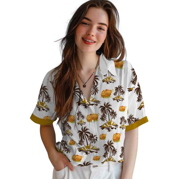 Thanksgiving Palm Island Print Hawaiian Shirt Trendy