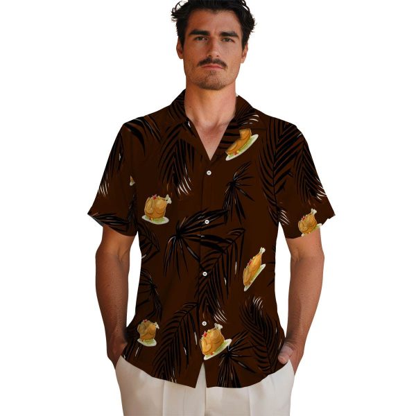 Thanksgiving Palm Leaf Hawaiian Shirt High quality