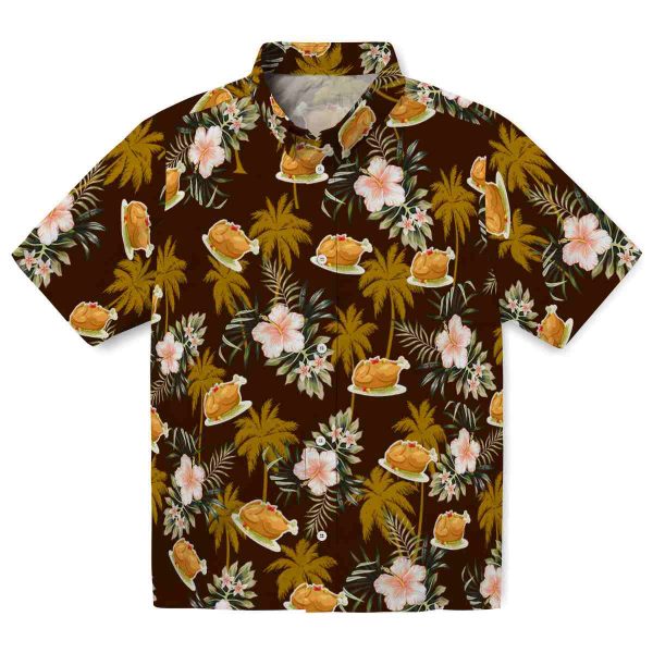 Thanksgiving Palm Tree Flower Hawaiian Shirt Best selling