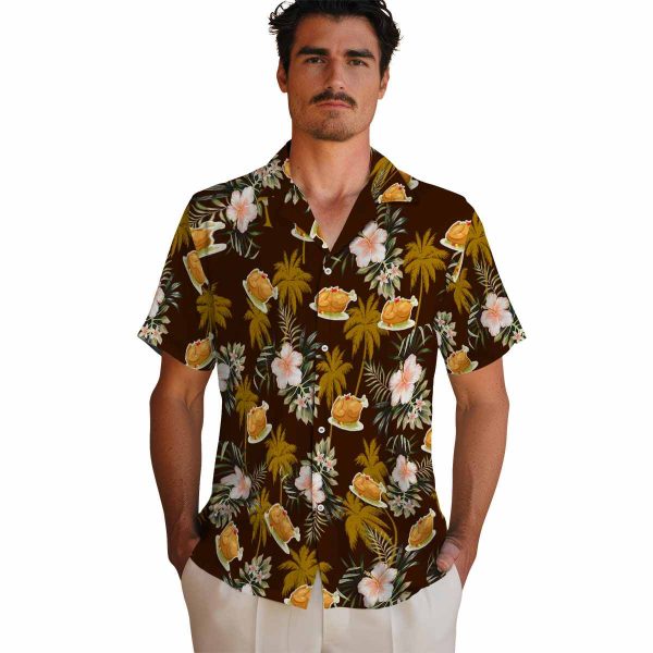 Thanksgiving Palm Tree Flower Hawaiian Shirt High quality