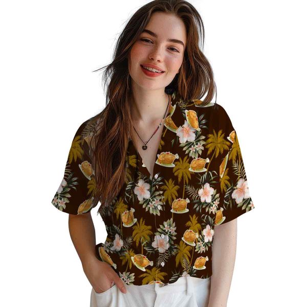 Thanksgiving Palm Tree Flower Hawaiian Shirt Trendy