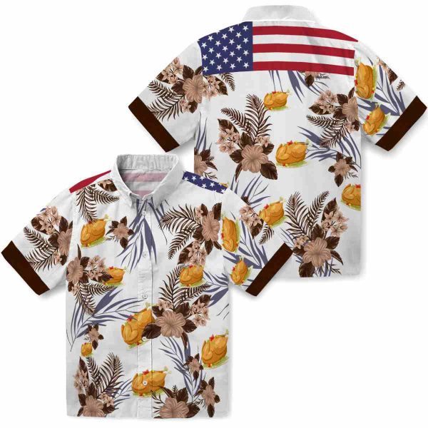 Thanksgiving Patriotic Hibiscus Design Hawaiian Shirt Latest Model