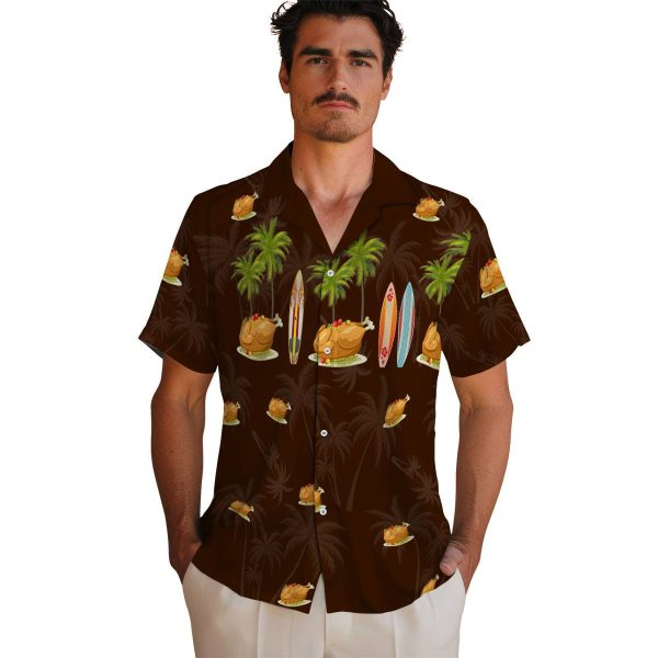 Thanksgiving Surfboard Palm Hawaiian Shirt High quality