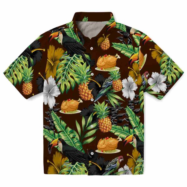 Thanksgiving Toucan Hibiscus Pineapple Hawaiian Shirt Best selling