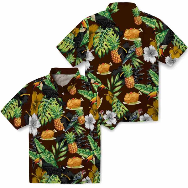 Thanksgiving Toucan Hibiscus Pineapple Hawaiian Shirt Latest Model