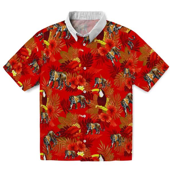 Tiger Floral Toucan Hawaiian Shirt Best selling