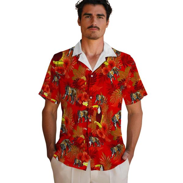 Tiger Floral Toucan Hawaiian Shirt High quality