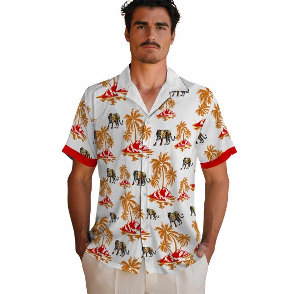 Tiger Palm Island Print Hawaiian Shirt High quality