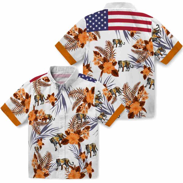 Tiger Patriotic Hibiscus Design Hawaiian Shirt Latest Model