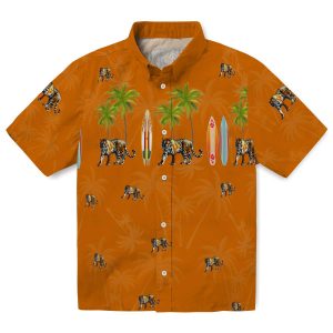 Tiger Surfboard Palm Hawaiian Shirt Best selling