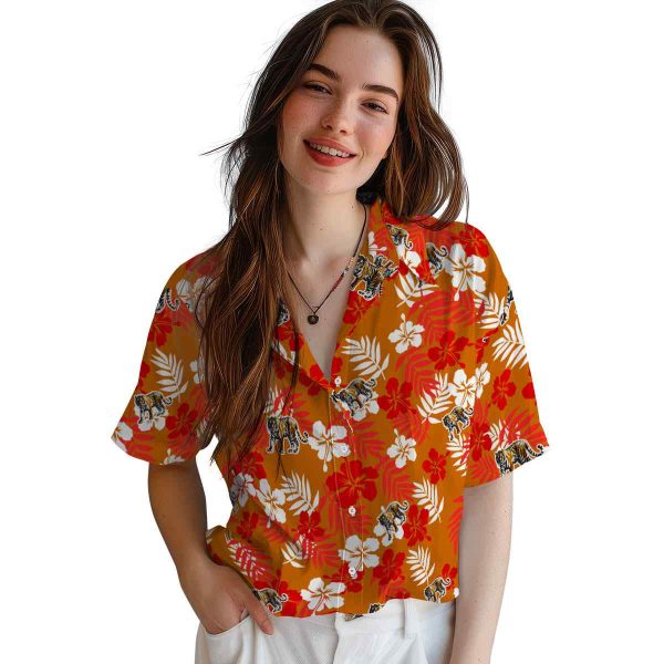 Tiger Tropical Floral Hawaiian Shirt Trendy