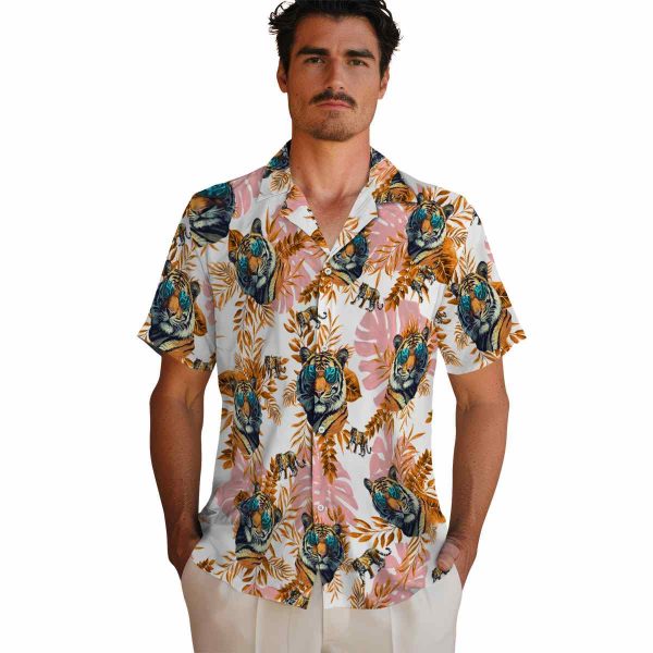 Tiger Tropical Leaves Hawaiian Shirt High quality