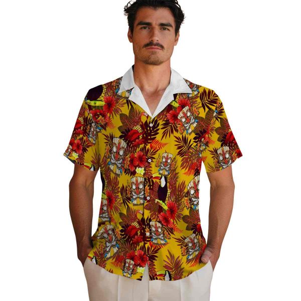 Tiki Floral Toucan Hawaiian Shirt High quality