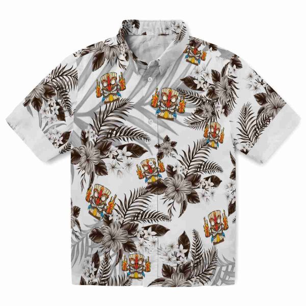 Tiki Hibiscus Palm Leaves Hawaiian Shirt Best selling