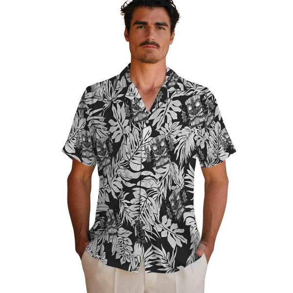 Tiki Monstera Leaf Pattern Hawaiian Shirt High quality