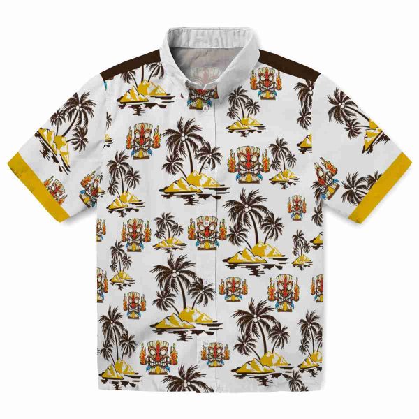 Tiki Palm Island Print Hawaiian Shirt Best selling