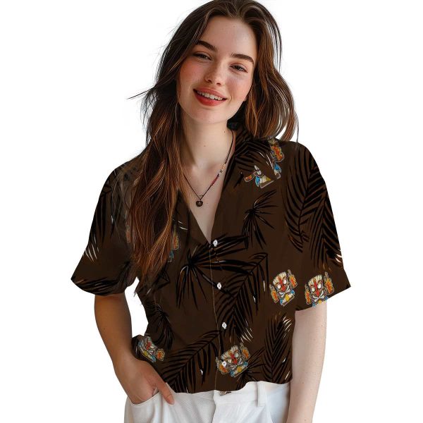 Tiki Palm Leaf Hawaiian Shirt Trendy