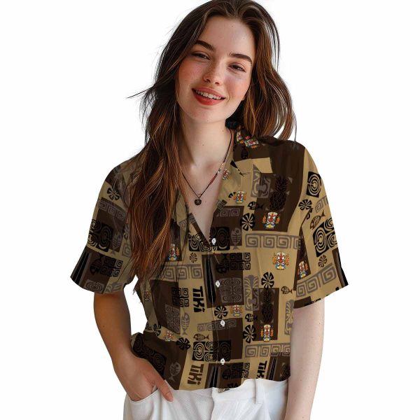 Tiki Tribal Symbols Hawaiian Shirt Trendy