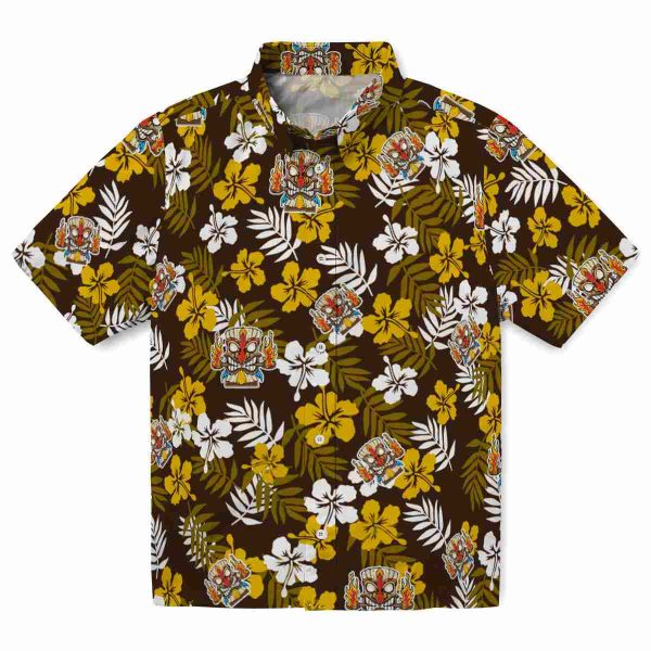 Tiki Tropical Floral Hawaiian Shirt Best selling