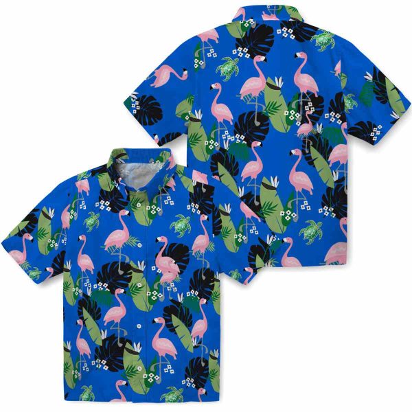 Tribal Flamingo Leaf Motif Hawaiian Shirt Latest Model