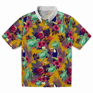 Tribal Floral Toucan Hawaiian Shirt Best selling