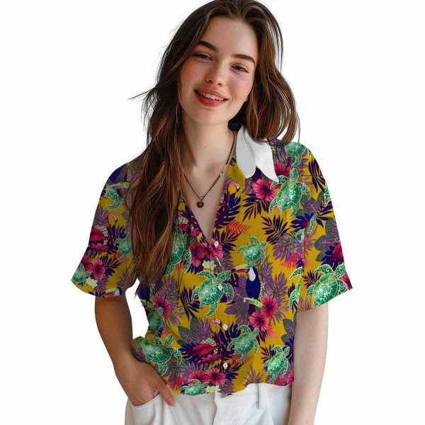 Tribal Floral Toucan Hawaiian Shirt Trendy