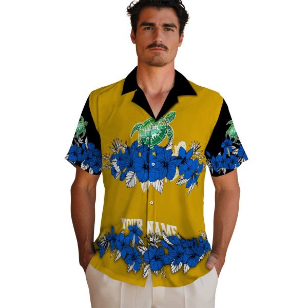 Tribal Hibiscus Stripe Hawaiian Shirt High quality