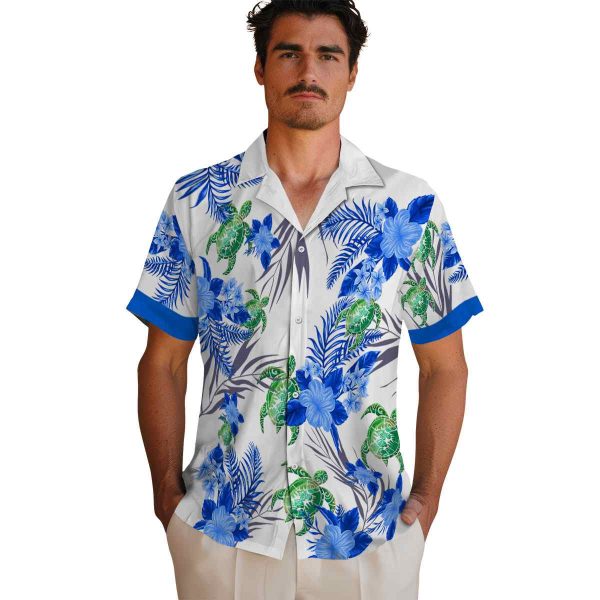 Tribal Patriotic Hibiscus Design Hawaiian Shirt High quality