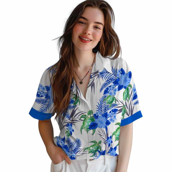 Tribal Patriotic Hibiscus Design Hawaiian Shirt Trendy