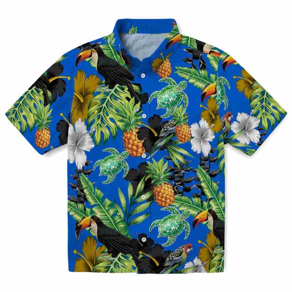 Tribal Toucan Hibiscus Pineapple Hawaiian Shirt Best selling