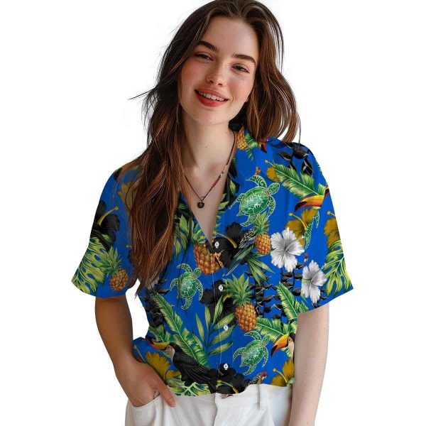 Tribal Toucan Hibiscus Pineapple Hawaiian Shirt Trendy