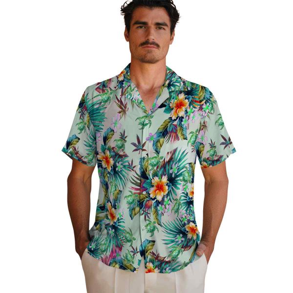 Tribal Tropical Foliage Hawaiian Shirt High quality