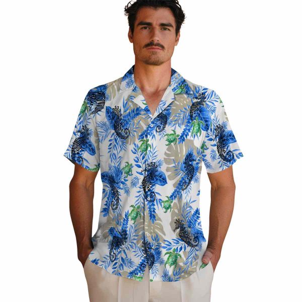 Tribal Tropical Leaves Hawaiian Shirt High quality