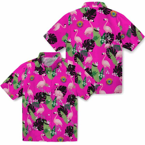 Trippy Flamingo Leaf Motif Hawaiian Shirt Latest Model