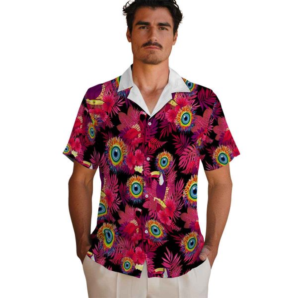 Trippy Floral Toucan Hawaiian Shirt High quality