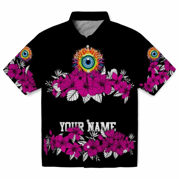 Trippy Hibiscus Stripe Hawaiian Shirt Best selling