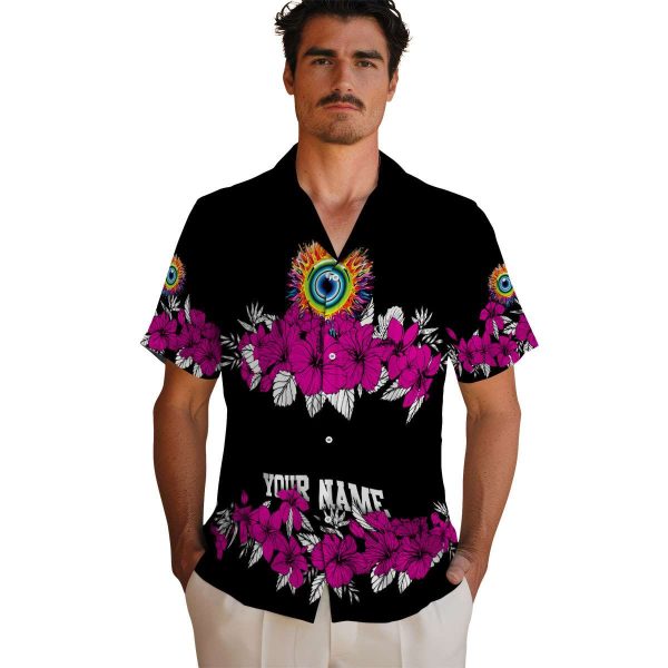 Trippy Hibiscus Stripe Hawaiian Shirt High quality