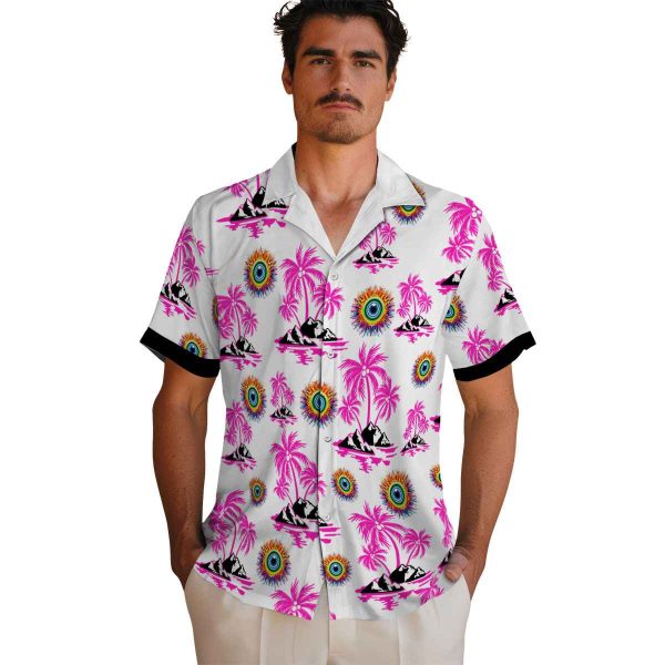 Trippy Palm Island Print Hawaiian Shirt High quality