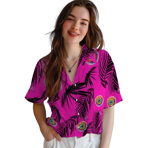 Trippy Palm Leaf Hawaiian Shirt Trendy