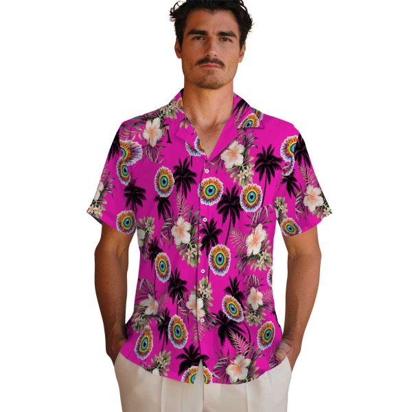 Trippy Palm Tree Flower Hawaiian Shirt High quality