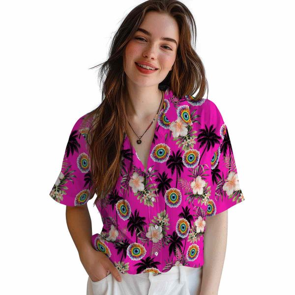 Trippy Palm Tree Flower Hawaiian Shirt Trendy