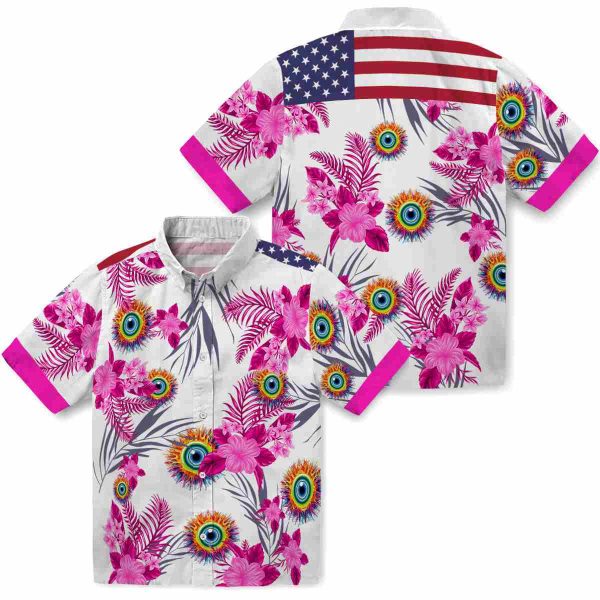 Trippy Patriotic Hibiscus Design Hawaiian Shirt Latest Model