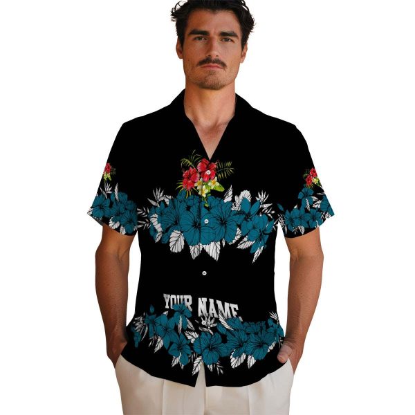 Tropical Hibiscus Stripe Hawaiian Shirt High quality